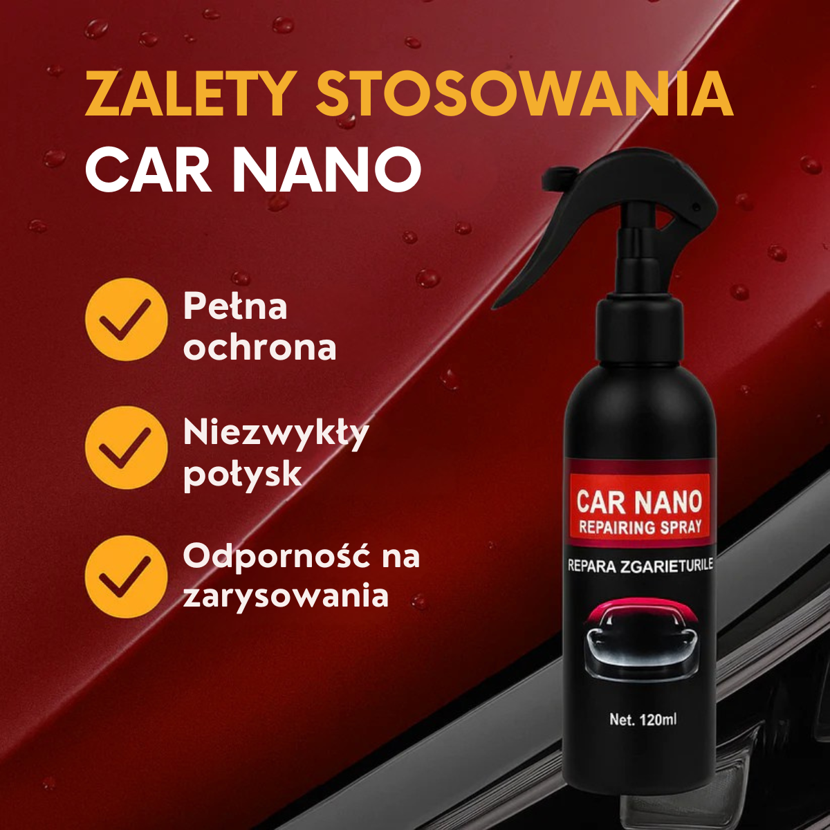 NanoShield Pro™ – spray ochronny i naprawczy na zarysowania