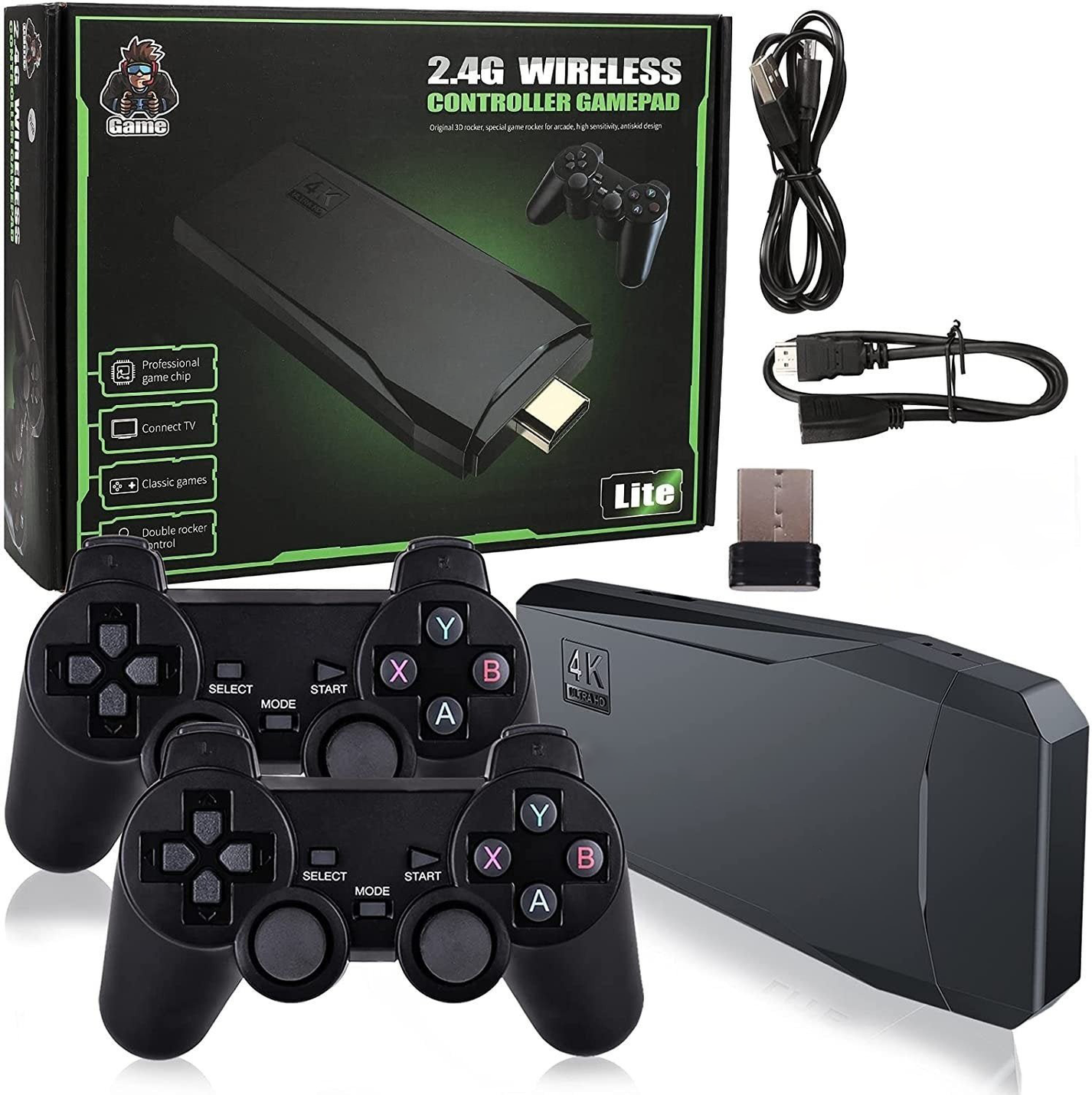 RetroBox 2025 🎮 Przenośna Konsola z Bezprzewodowymi Kontrolerami!