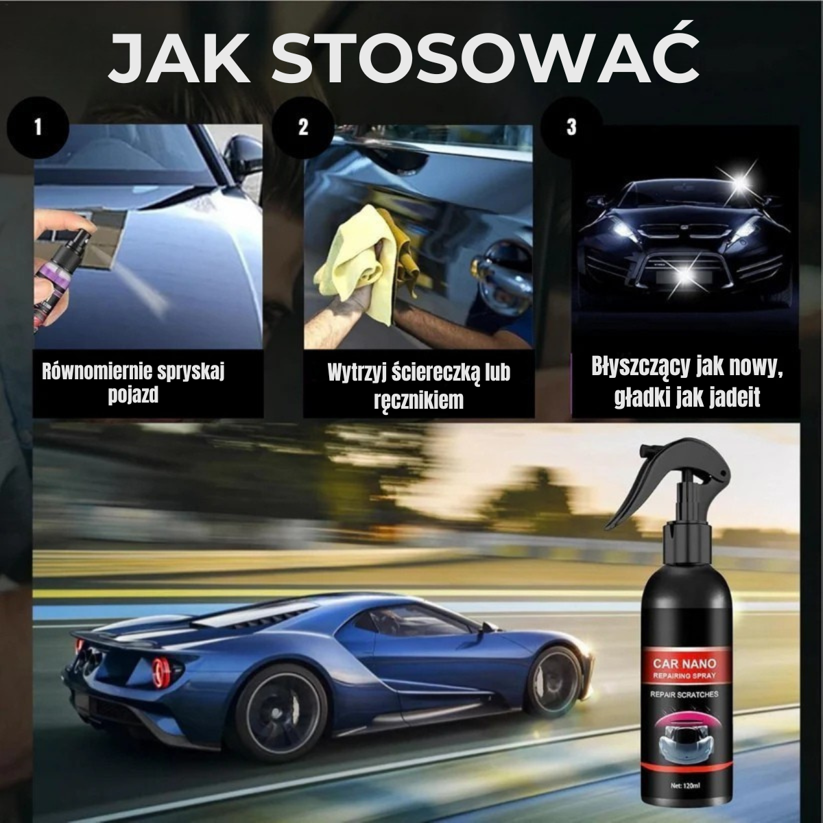 NanoShield Pro™ – spray ochronny i naprawczy na zarysowania