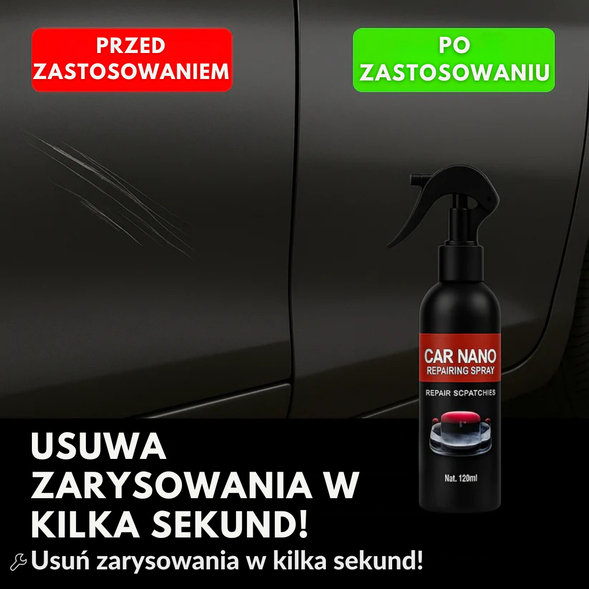 NanoShield Pro™ – spray ochronny i naprawczy na zarysowania