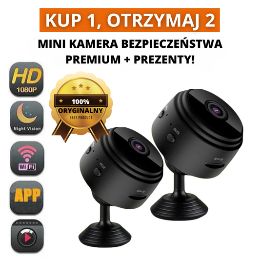 (KUP 1, OTRZYMAJ 2) Mini Kamera Bezpieczeństwa PREMIUM – InvisiCam™ [ULTRA HD]