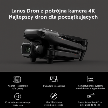 SkyLanus™ – Triplă Cameră 4K – Zbor Stabil, Filmare Profesională