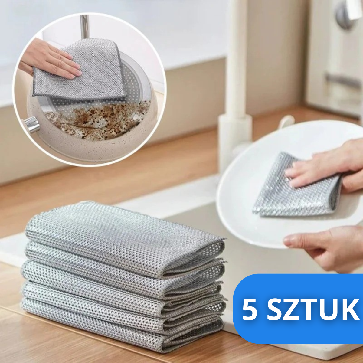 SteelClean™ – Zestaw 5 Mocnych Ścierek
